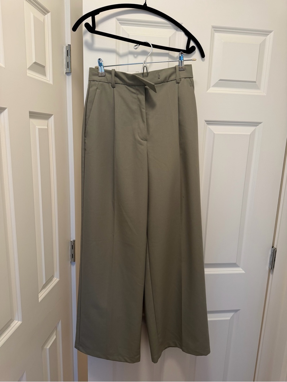 Zara Olive Wide Leg Trousers